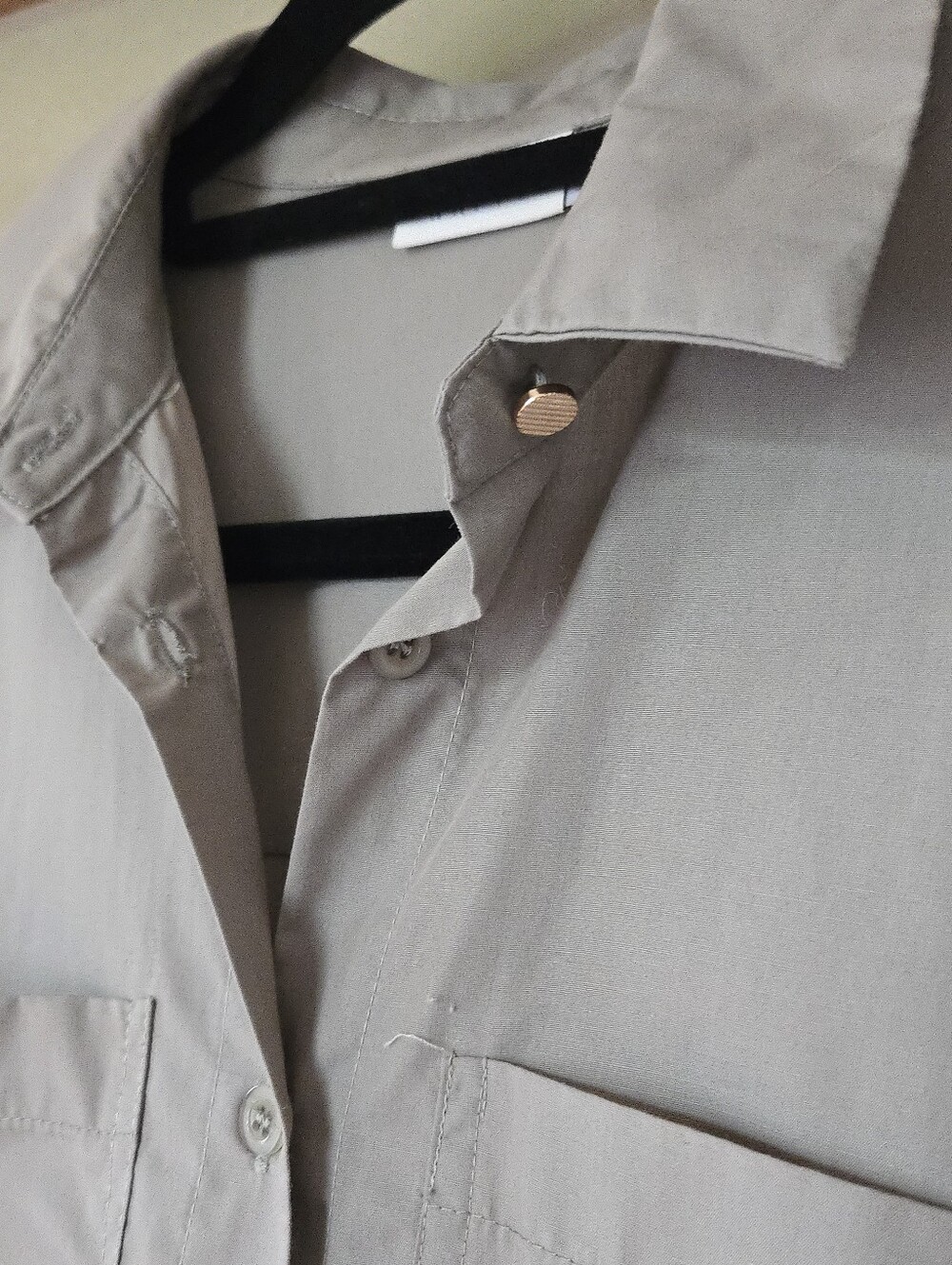 Kaffe - Olive Green Button-Front Midi Shirt Dress - Picture 6 of 12